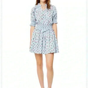 Roller Rabbit Floral Dress Blue Xs